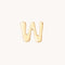 W Initial Click Charm in Solid Gold