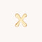X Initial Click Charm in Solid Gold