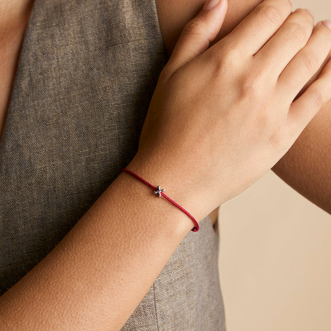 X Initial Click Charm in Solid White Gold-Astrid &amp; Miyu