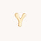Y Initial Click Charm in Solid Gold