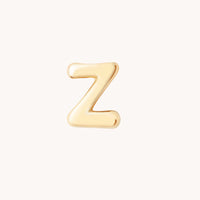 Z Initial Click Charm in Solid Gold