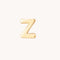 Z Initial Click Charm in Solid Gold