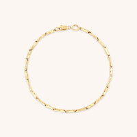 Molten Bar Chain Bracelet in Solid Gold