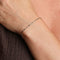 Molten Bar Chain Bracelet in Solid White Gold