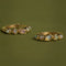 Opal Pear Bezel Huggies in Solid Gold