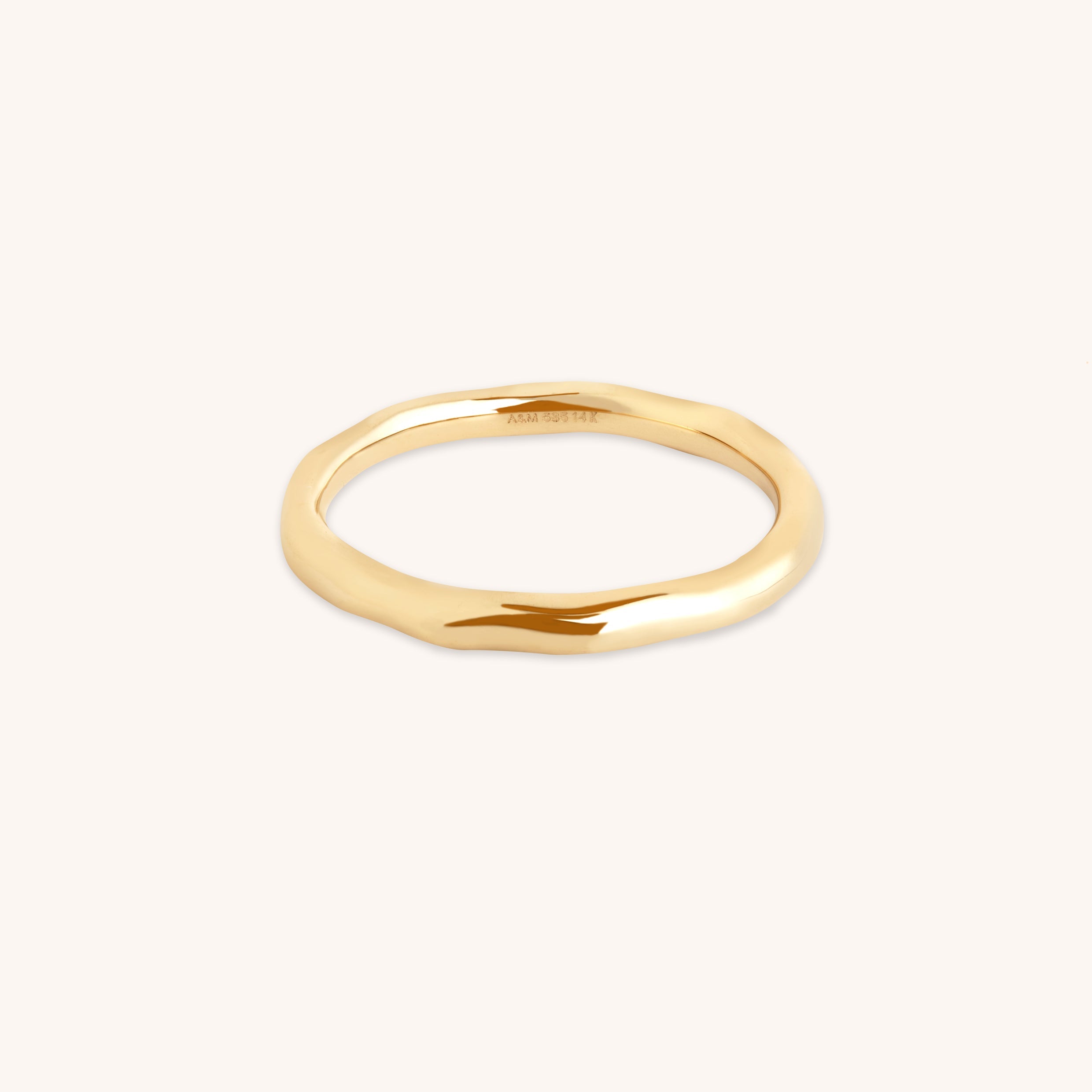 Molten Band Ring in Solid Gold
