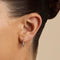 Moonstone Cluster Hoops in Gold