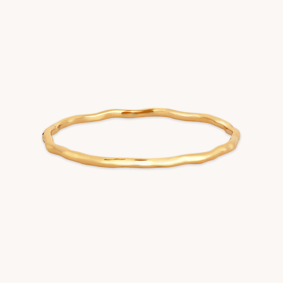 Molten Bangle in Gold