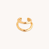 Molten Illusion Ear Cuff in Gold
