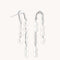 Molten Pearl Drop Studs in Silver