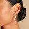 Molten Pearl Drop Studs in Silver