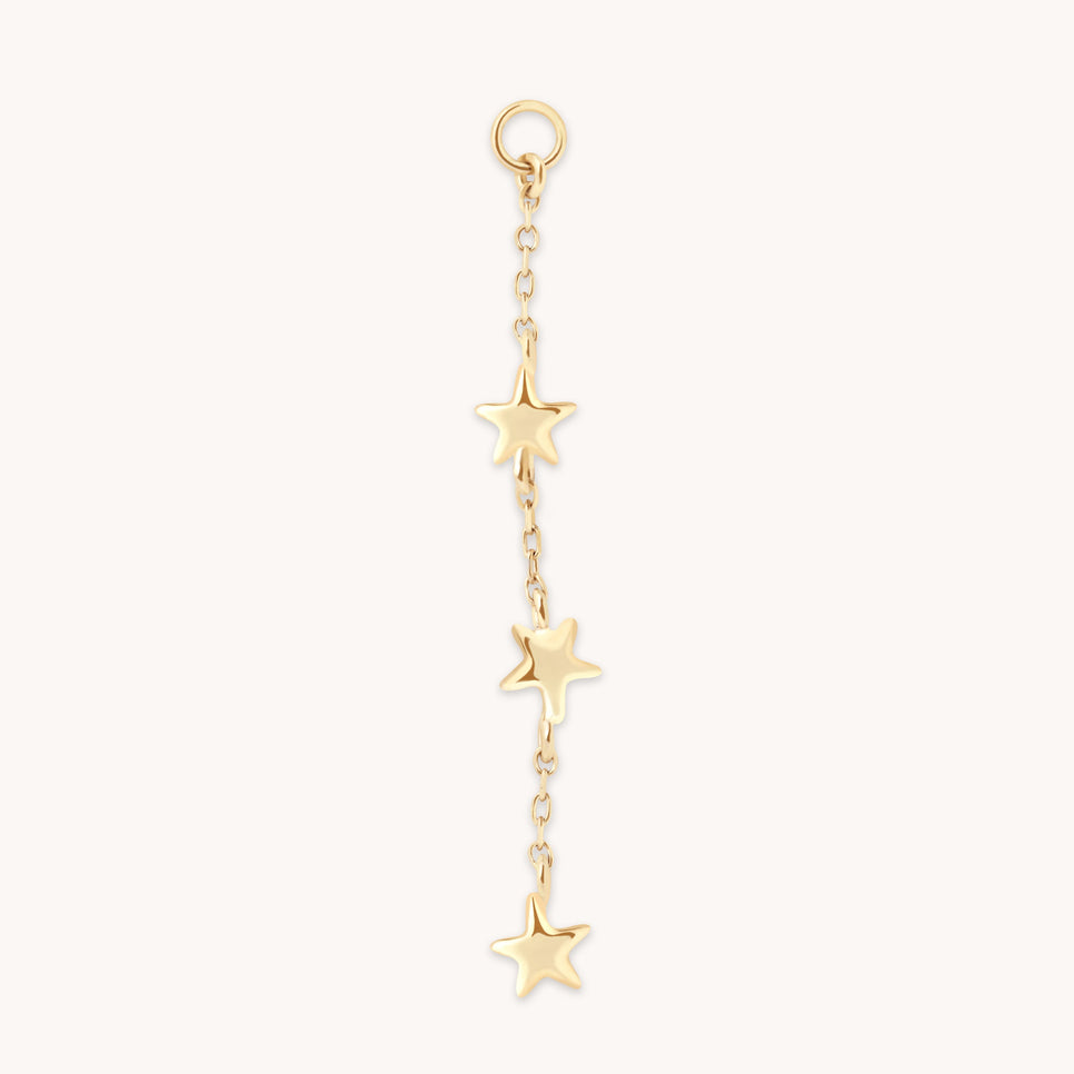 Multi Star Piercing Chain in Solid Gold-Astrid &amp; Miyu