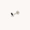 Black Crystal Double Marquise Titanium Piercing Stud in Platinum-Astrid &amp; Miyu