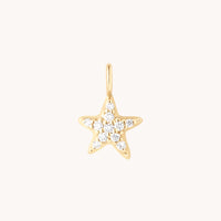 Pavé Star Charm 9k Gold