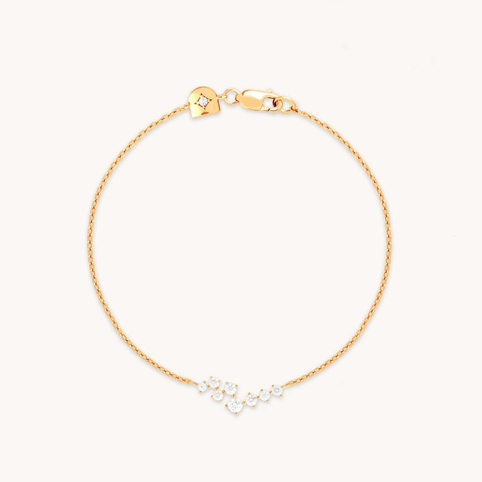Crystal Scatter Bracelet in Gold