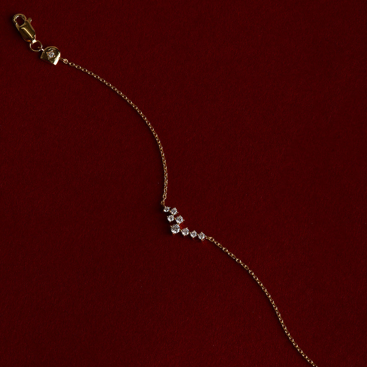 Crystal Scatter Bracelet in Gold