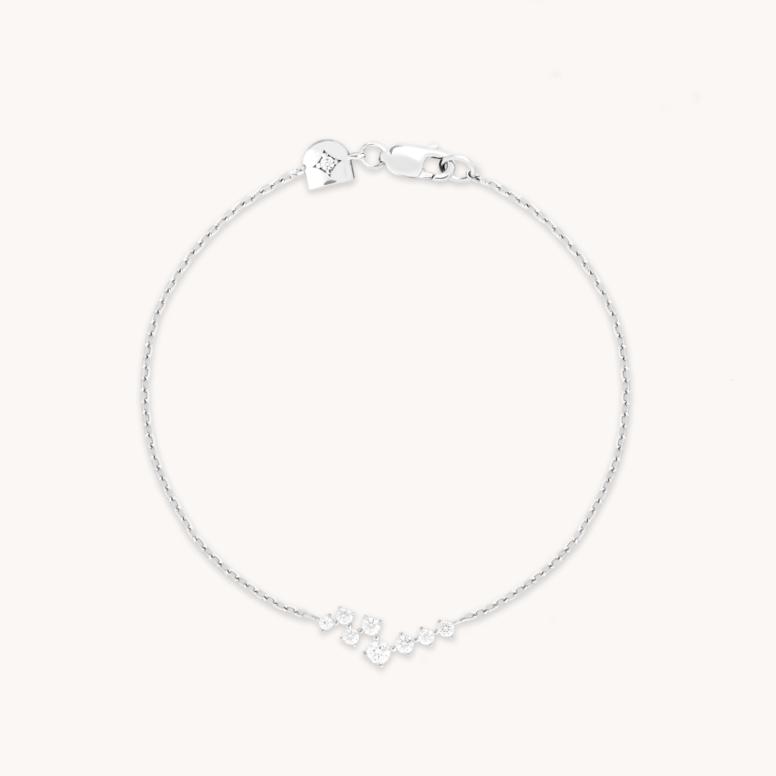 Crystal Scatter Bracelet in Silver