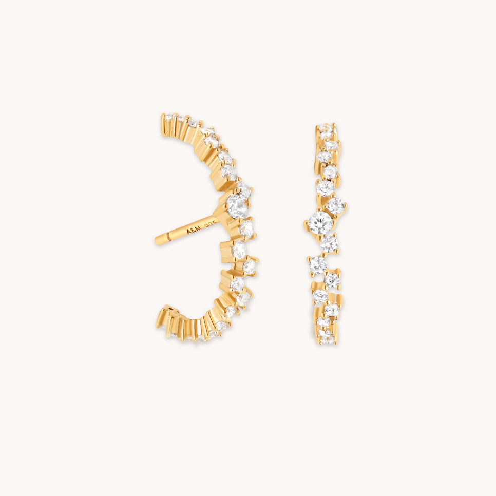 Orbit Crystal Studs in Gold