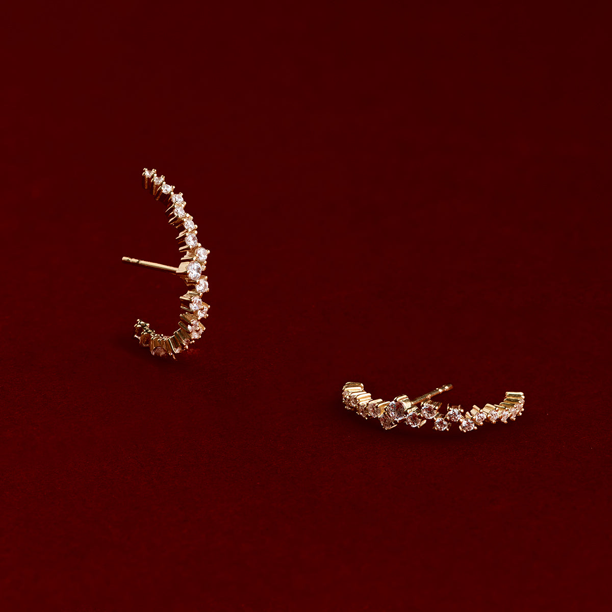 Orbit Crystal Studs in Gold-Astrid &amp; Miyu