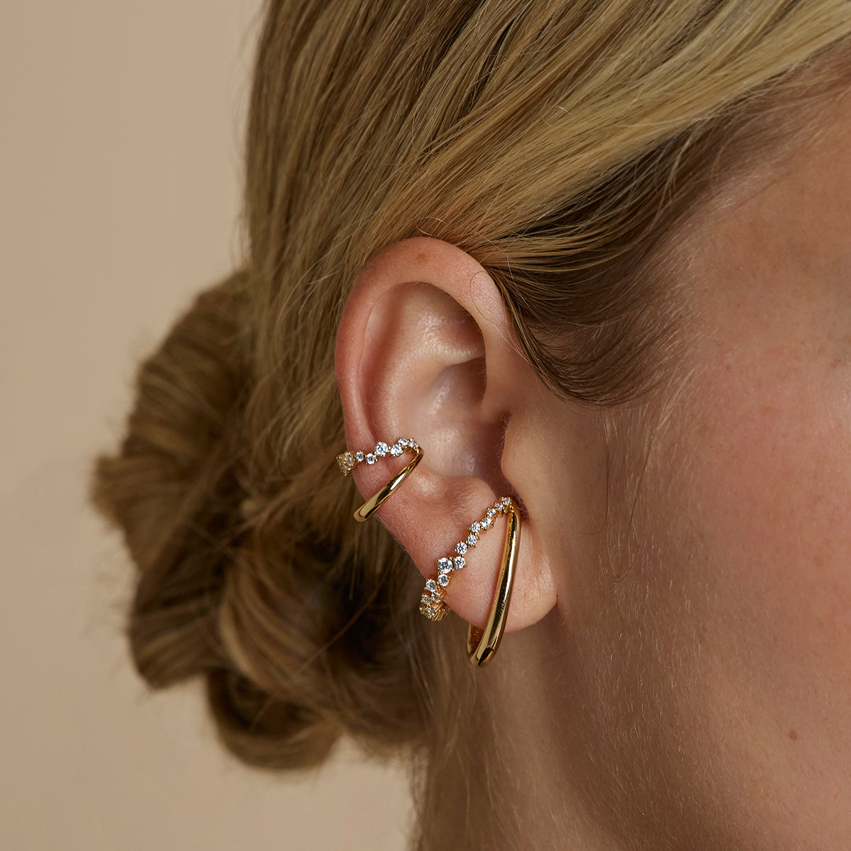 Orbit Dome Studs in Gold-Astrid &amp; Miyu