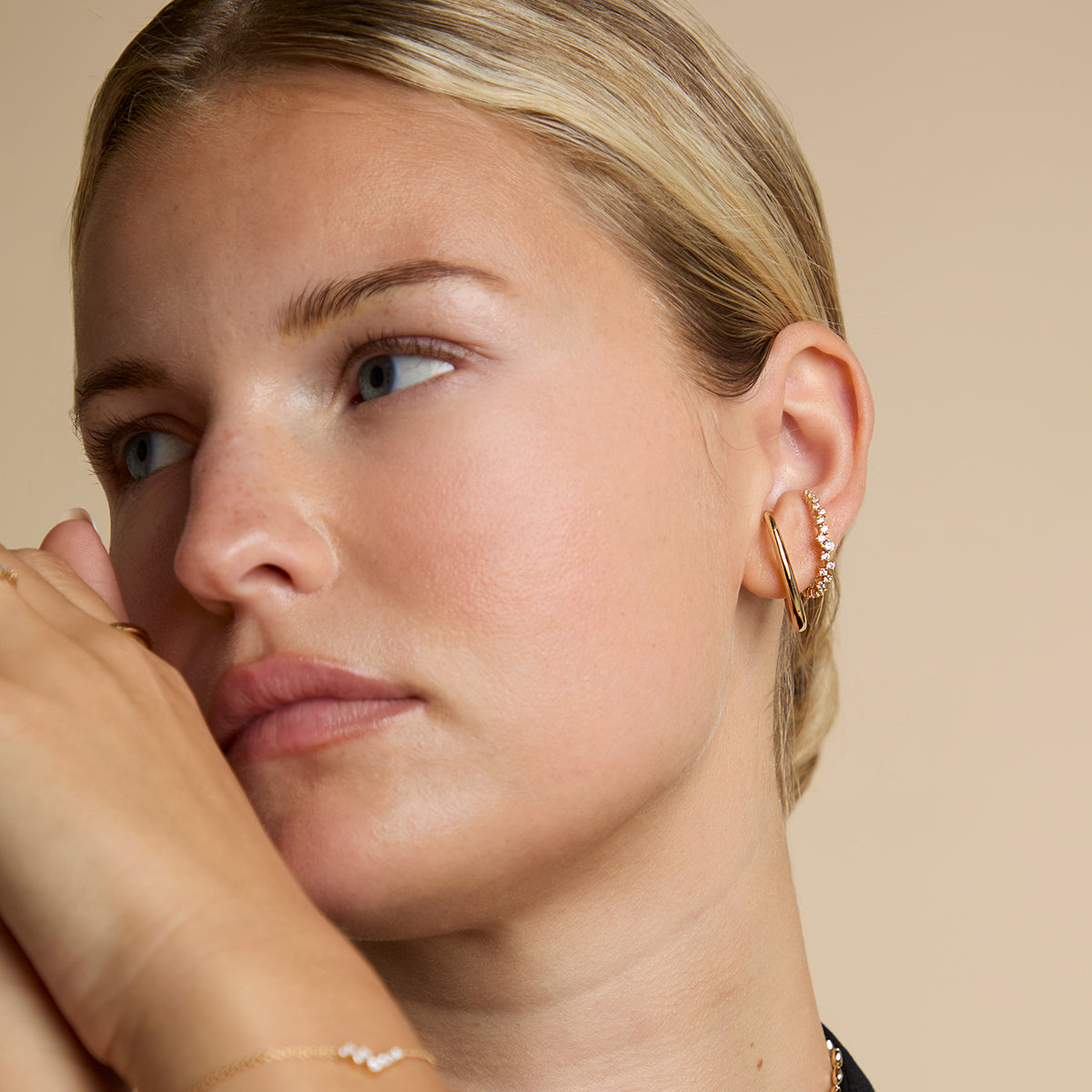 Orbit Dome Studs in Gold