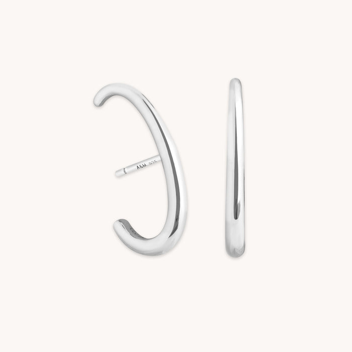 Orbit Dome Stud in Silver