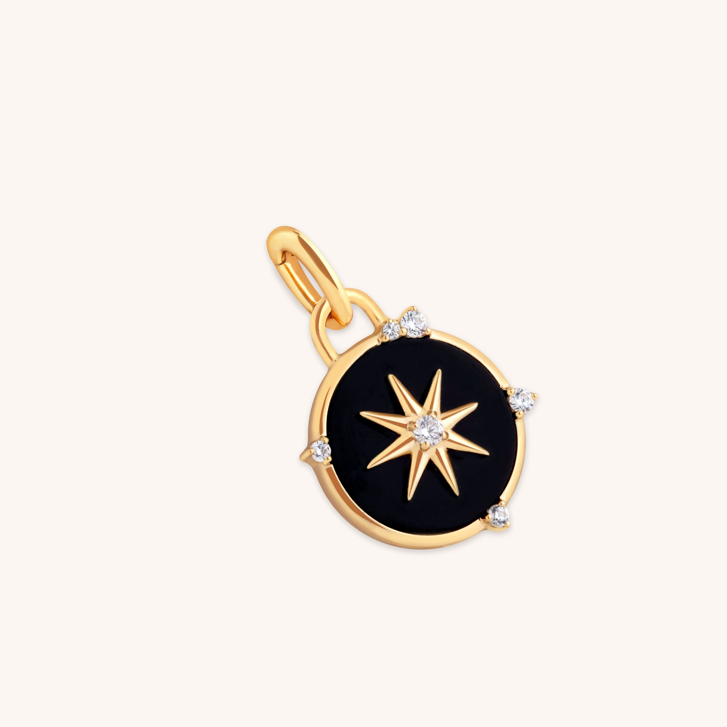 Black Star Clip Charm in Gold