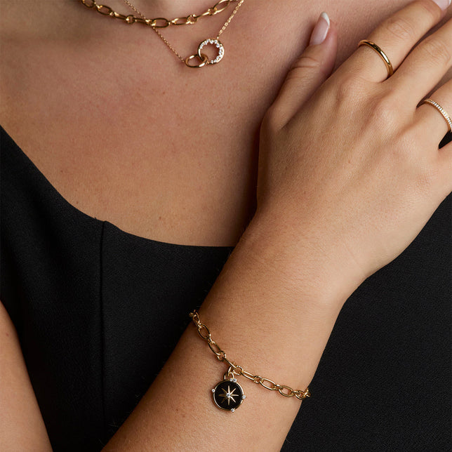 Black Star Clip Charm in Gold-Astrid &amp; Miyu