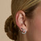 Orbit Pavé Crystal Hoops in Silver