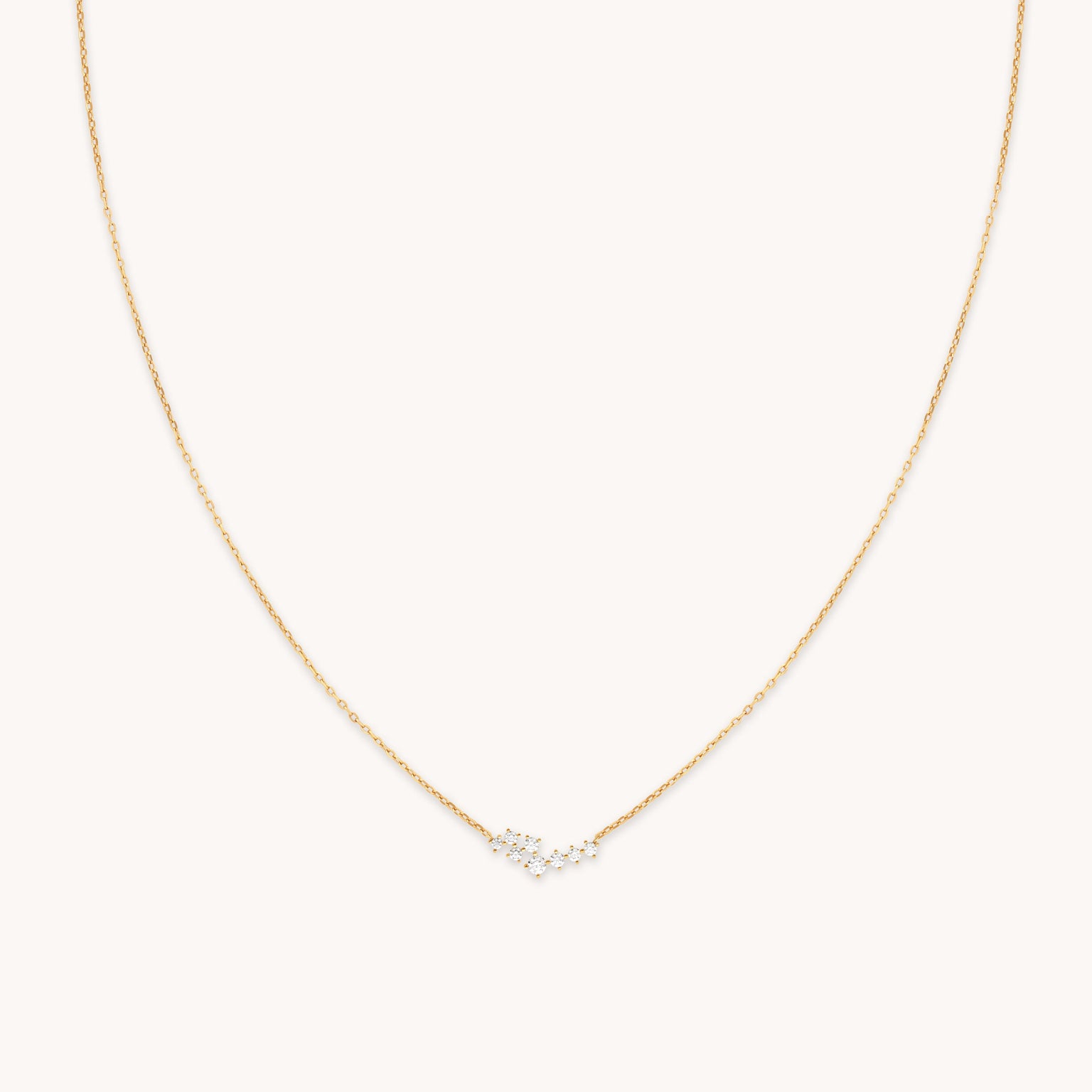 Crystal Scatter Necklace in Gold