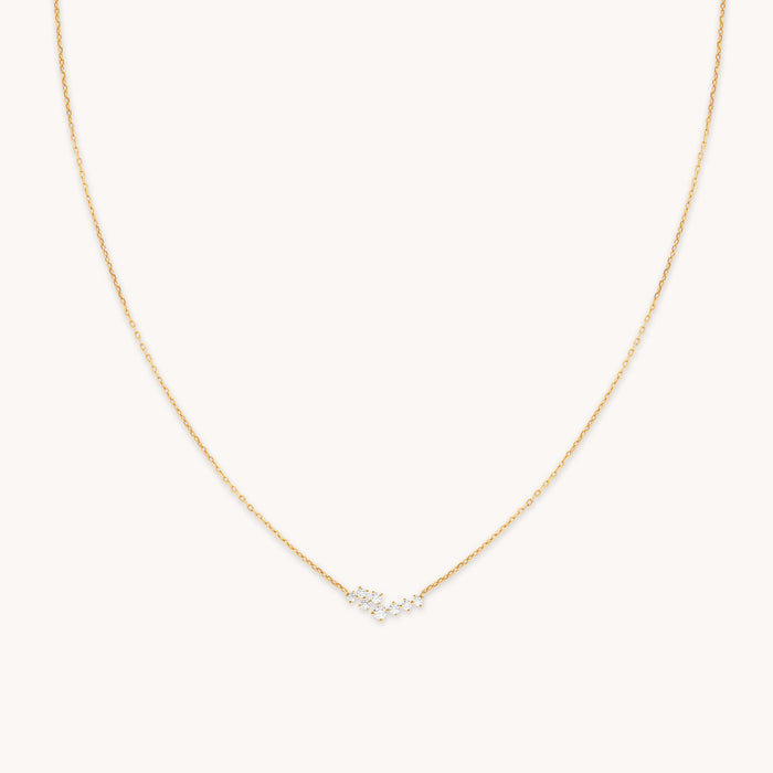Crystal Scatter Necklace in Gold