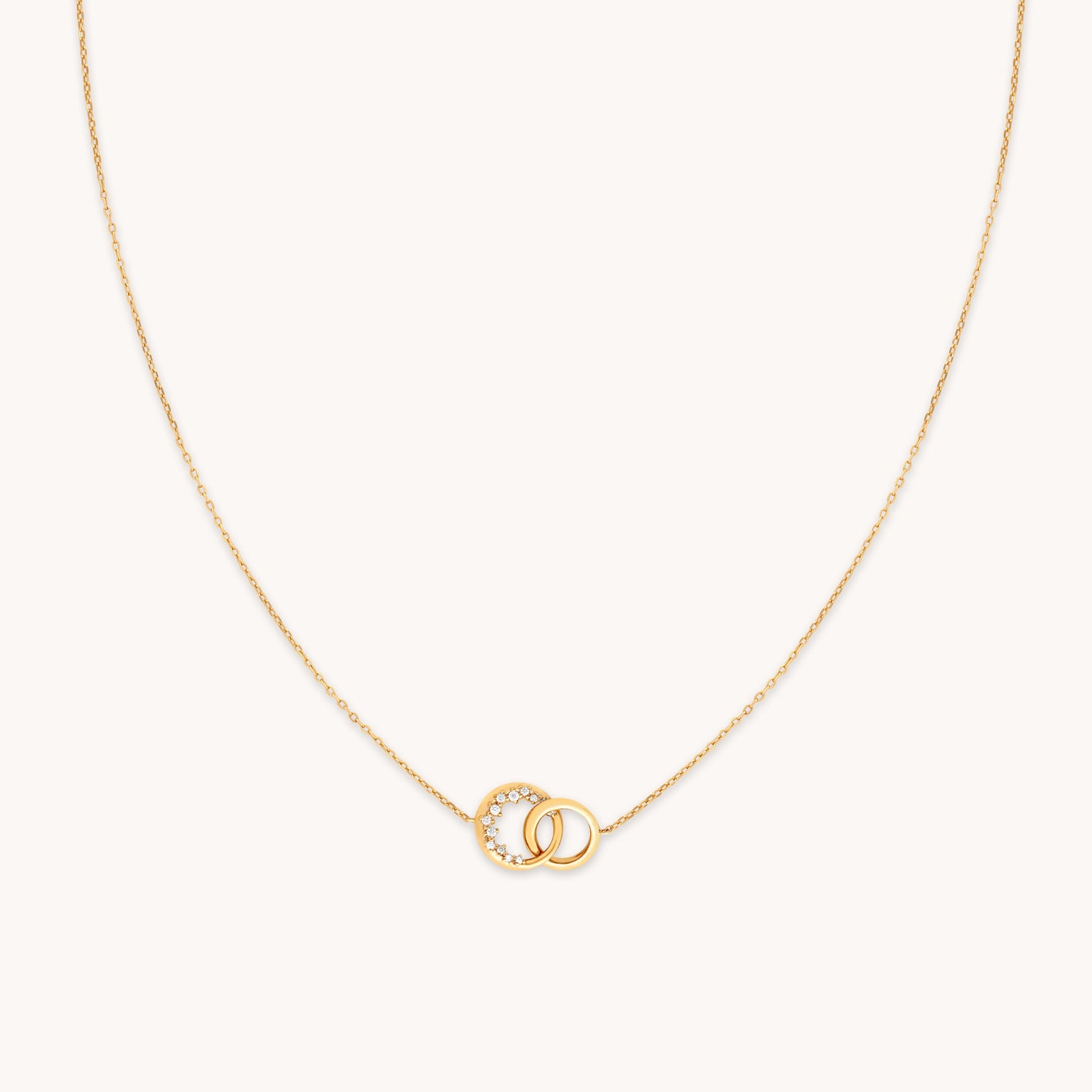 Orbit Crystal Pendant Necklace in Gold