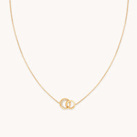 Orbit Crystal Pendant Necklace in Gold