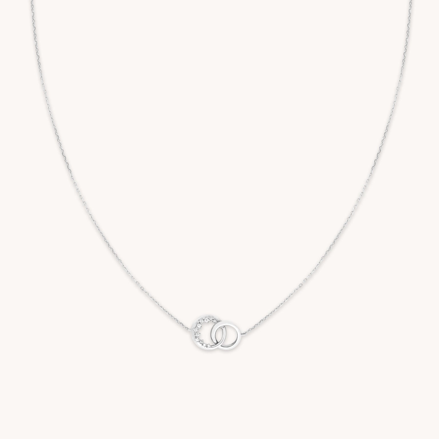 Orbit Crystal Pendant Necklace in Silver