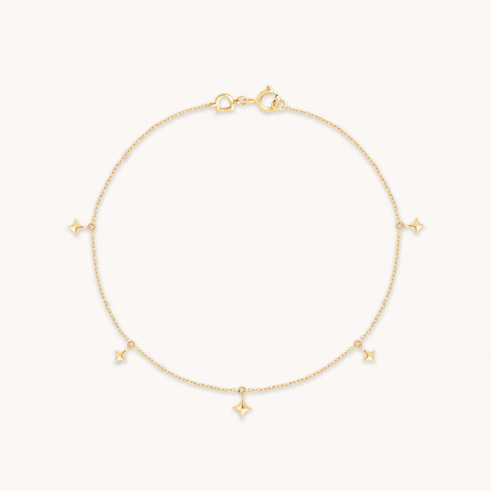 Cosmic Star Charm Bracelet in Solid Gold-Astrid &amp; Miyu
