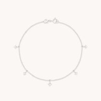 Cosmic Star Charm Bracelet in Solid White Gold-Astrid &amp; Miyu