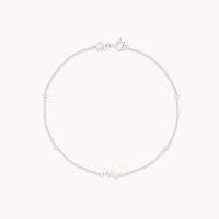 Diamond Cluster Bracelet in Solid White Gold-Astrid &amp; Miyu