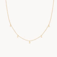 Cosmic Star Charm Necklace in Solid Gold-Astrid &amp; Miyu