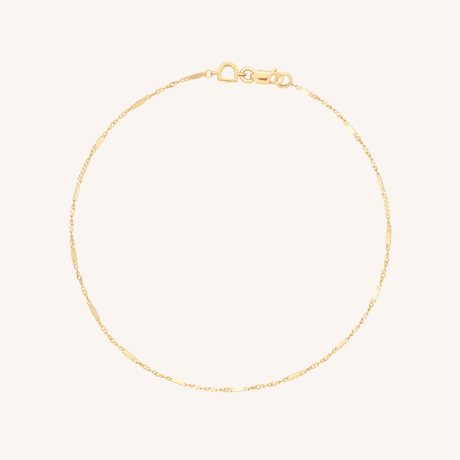 Astrid Chain Anklet in Solid Gold