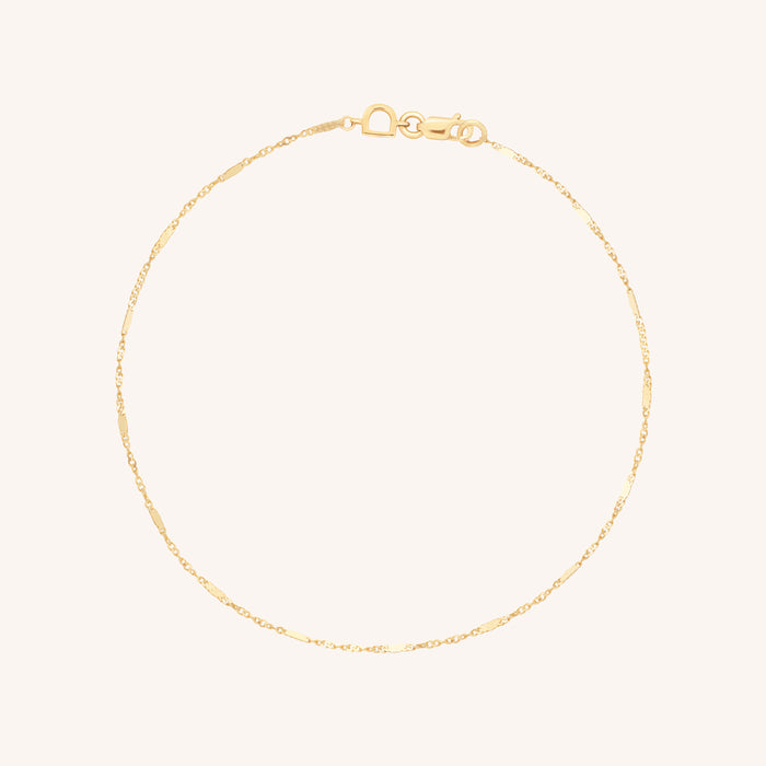 Astrid Chain Anklet in Solid Gold