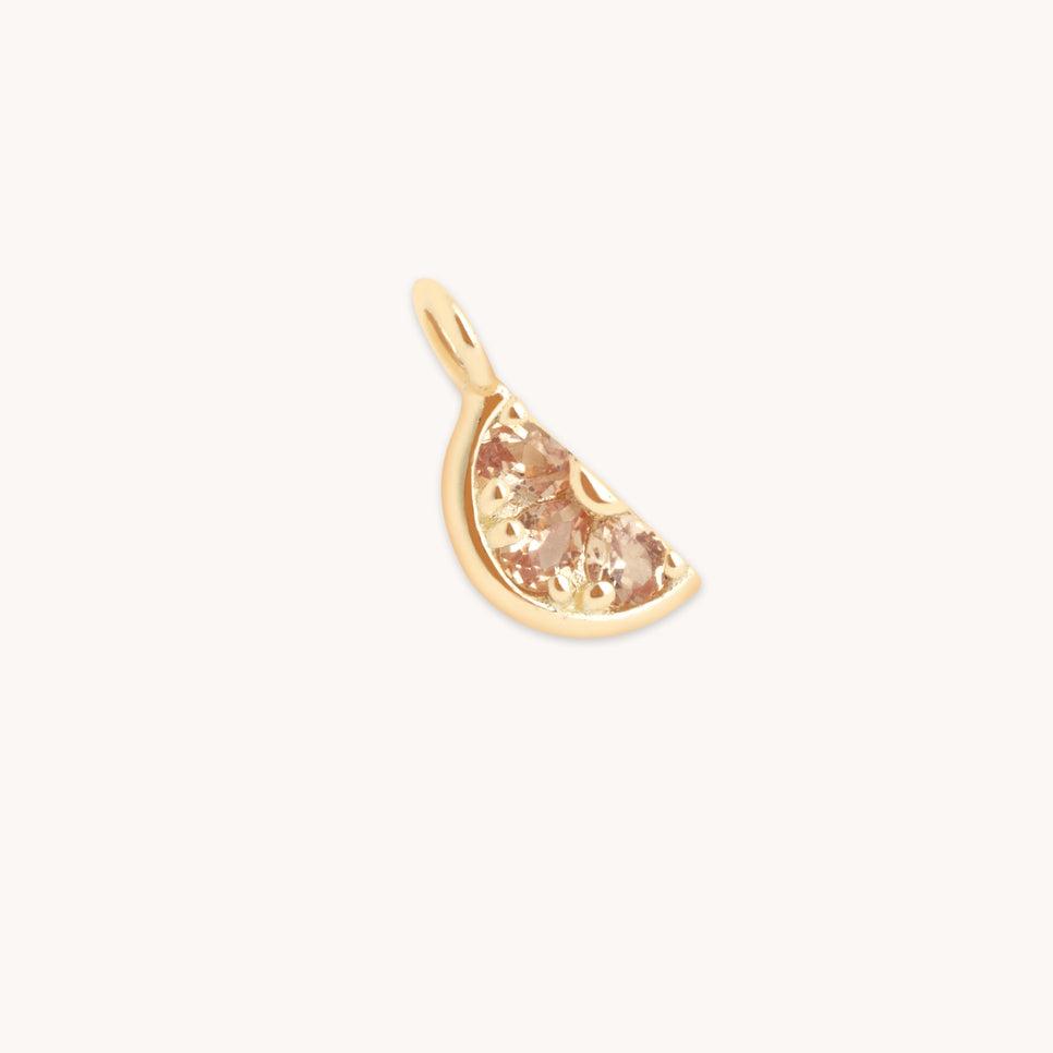 Orange Slice Charm 9k Gold