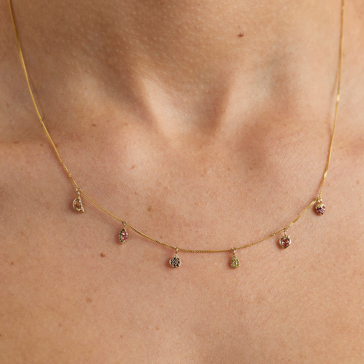 Orange Slice Charm 9k Gold
