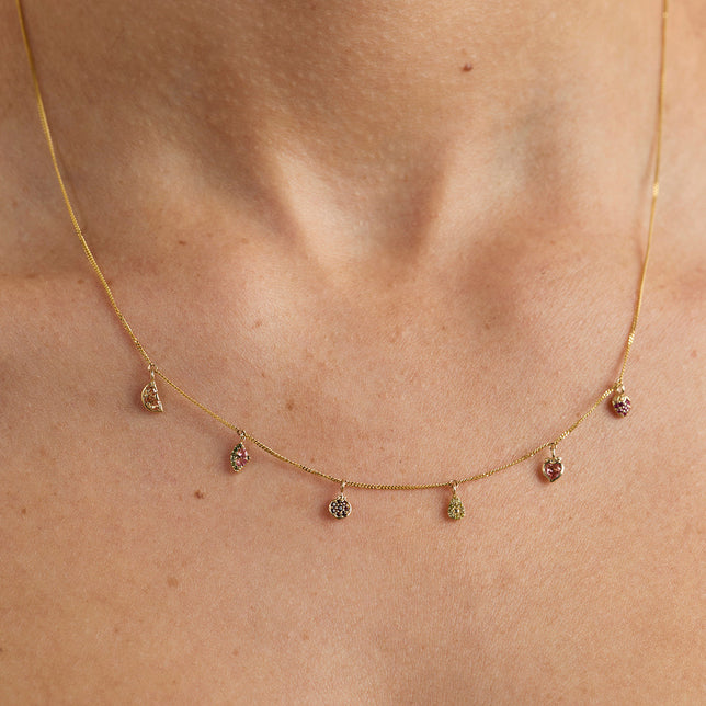 Orange Slice Charm 9k Gold