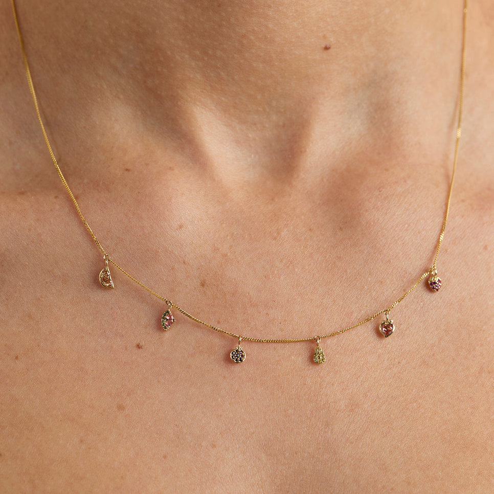 Orange Slice Charm 9k Gold