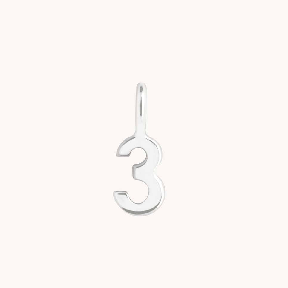 3 Charm 9k White Gold