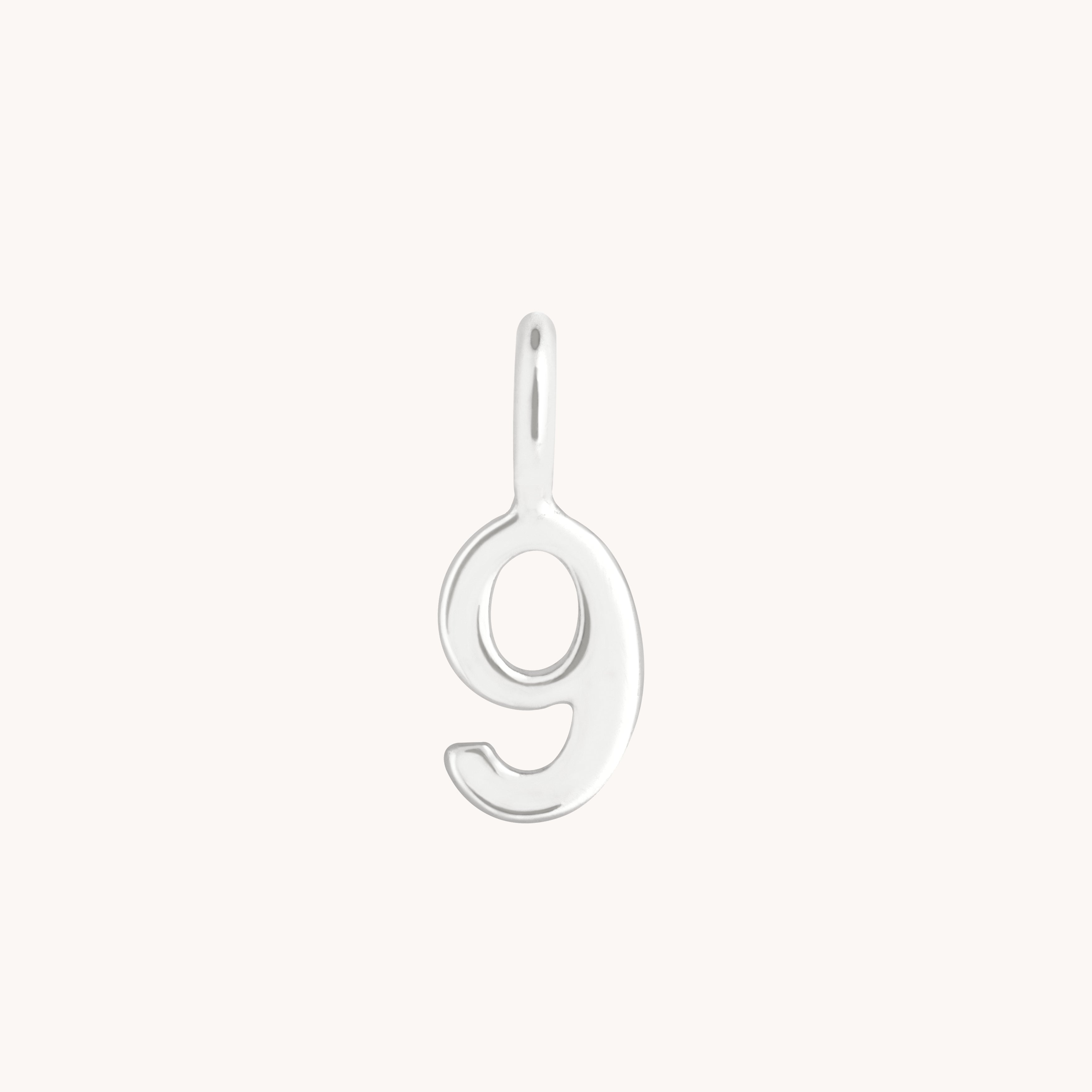 9 Charm 9k White Gold