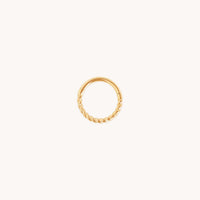 Twisted Rope Seamless Hoop in Solid Gold-Astrid &amp; Miyu