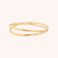Crossover Illusion Bangle in Gold