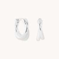 Crossover Illusion Huggies in Silver