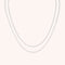 Illusion Double Chain Necklace in Silver